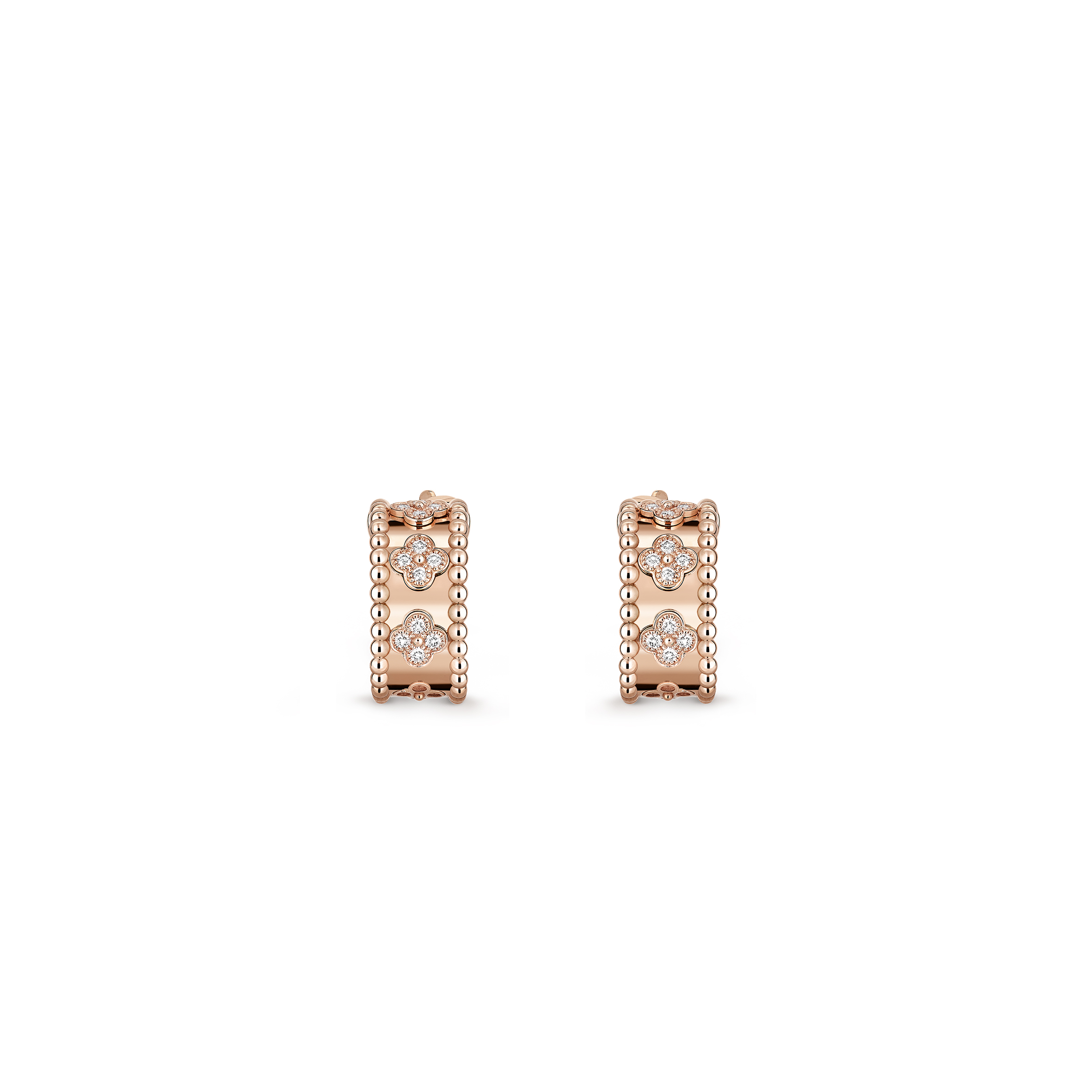 VAN CLEEF ARPELS PERLÉE CLOVERS HOOP EARRINGS VCARO2MK00